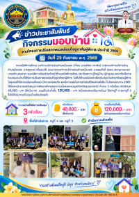 กิจกรรมมอบบ้านในโครงการปรับสภาพบ้านที่อยู่อาศัยบ้านผู้พิการ ประจำปี 2569