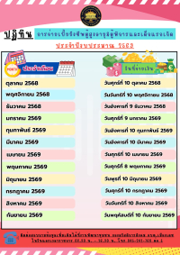 ประชาสัมพันธ์การรับเงินเบี้ยยังชีพผู้สูงอายุ ผู้พิการและเด็กแรกเกิด องค์การบริหารส่วนตำบลเมืองเดช ประจำปีงบประมาณ 2569